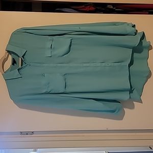 A. N. A . 2X Teal long sleeve shirt